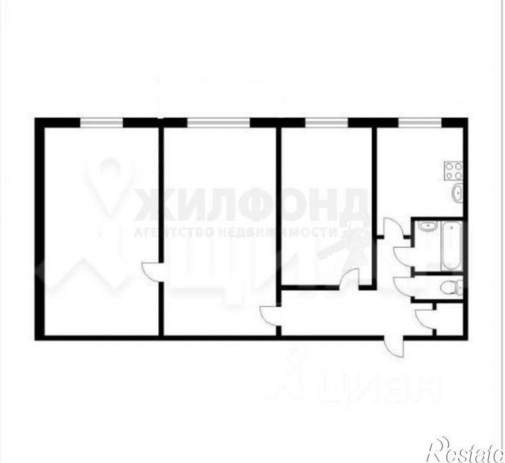 3-комн квартира Мурманск, проезд Ивана Халатина, 20