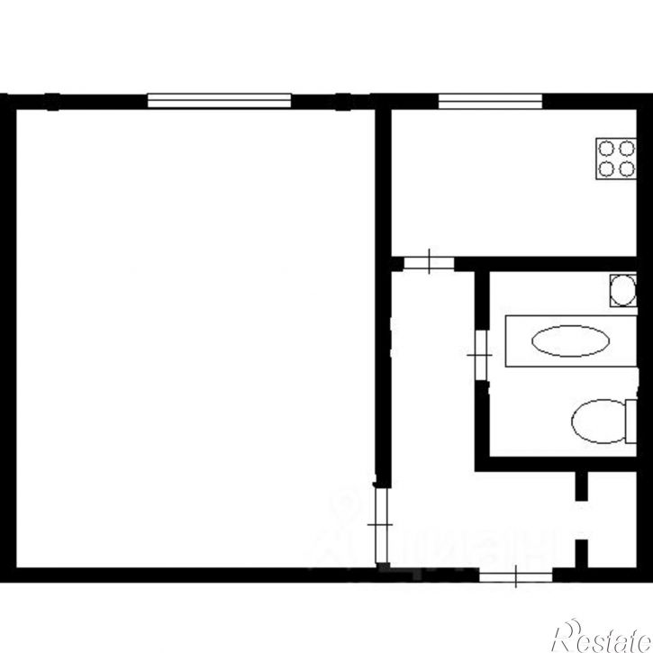 1-комн квартира Мурманск, проспект Героев-Североморцев, 35